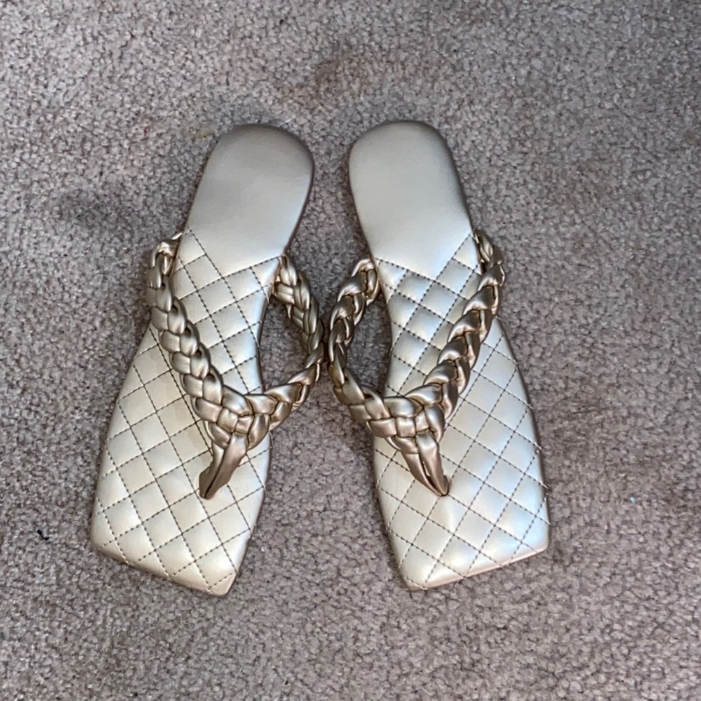 Golden Thong sandals